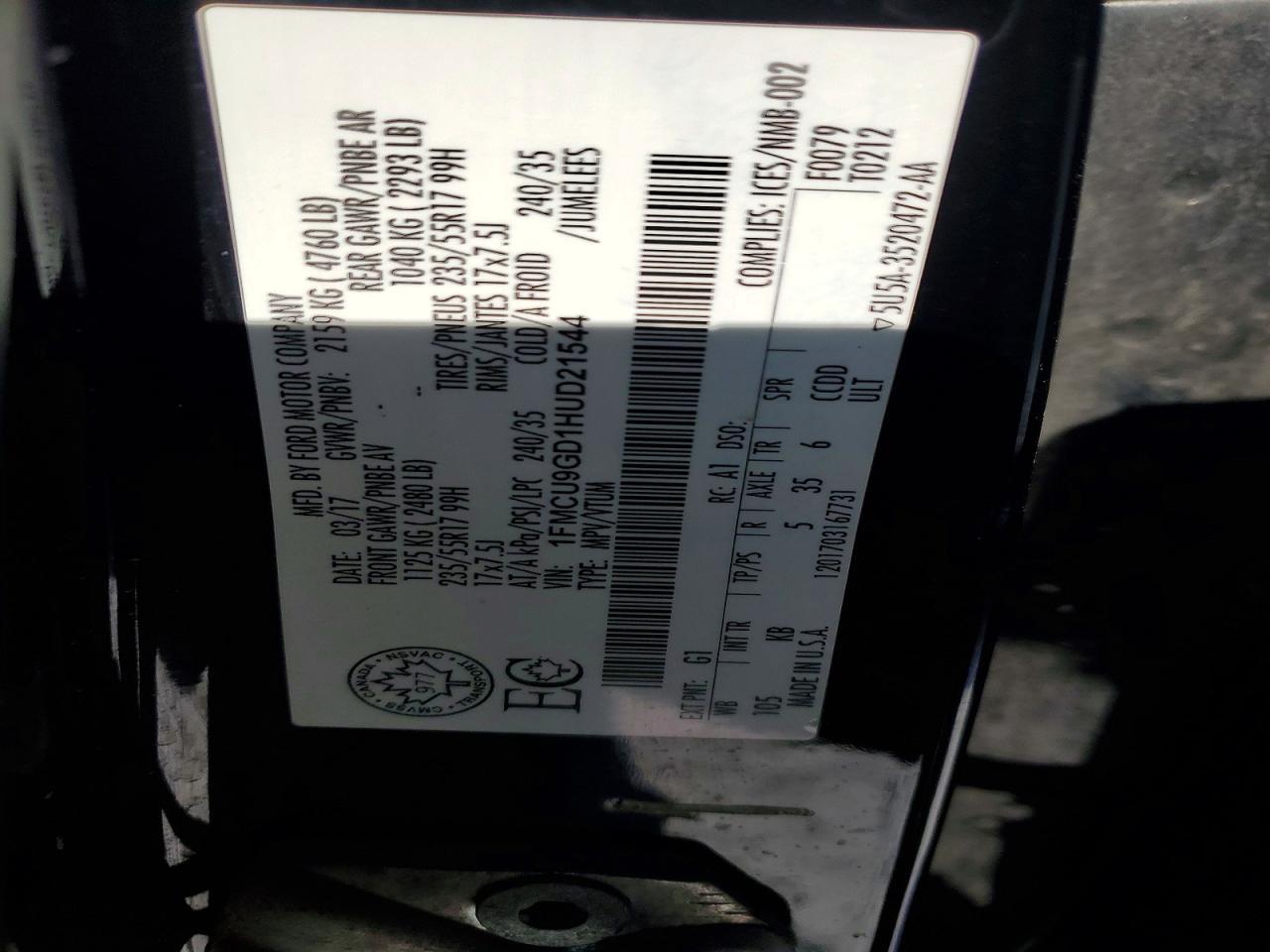 2017 Ford Escape se