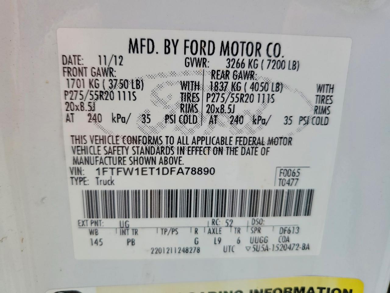 2013 Ford F150 Supercrew