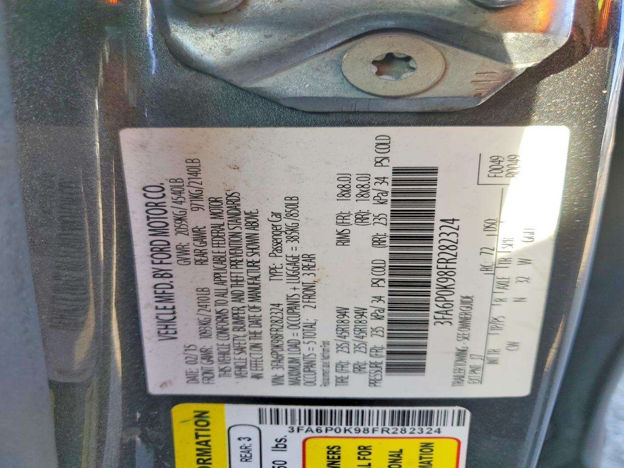 2015 Ford Fusion Titanium