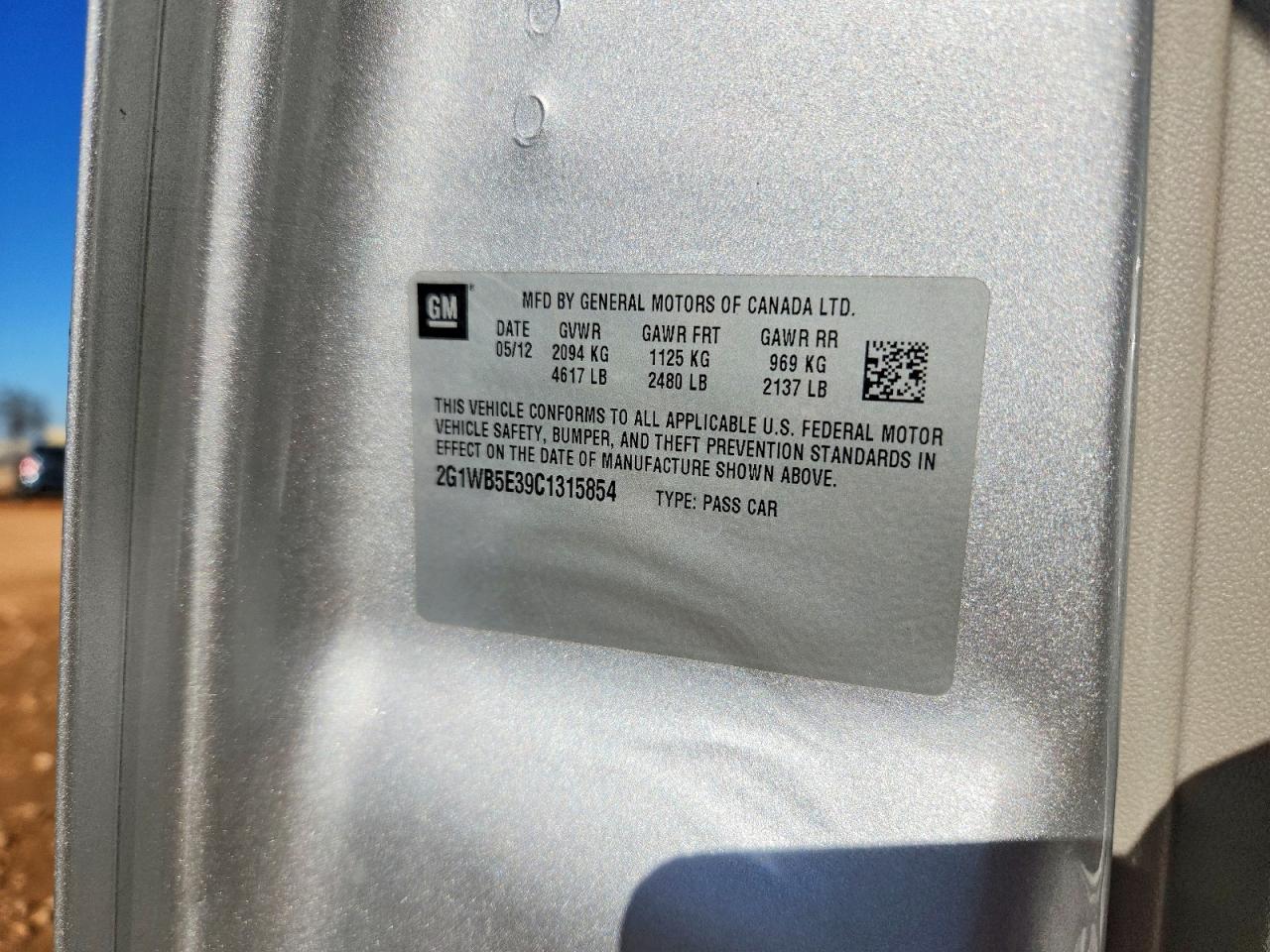 2012 Chevrolet Impala lt