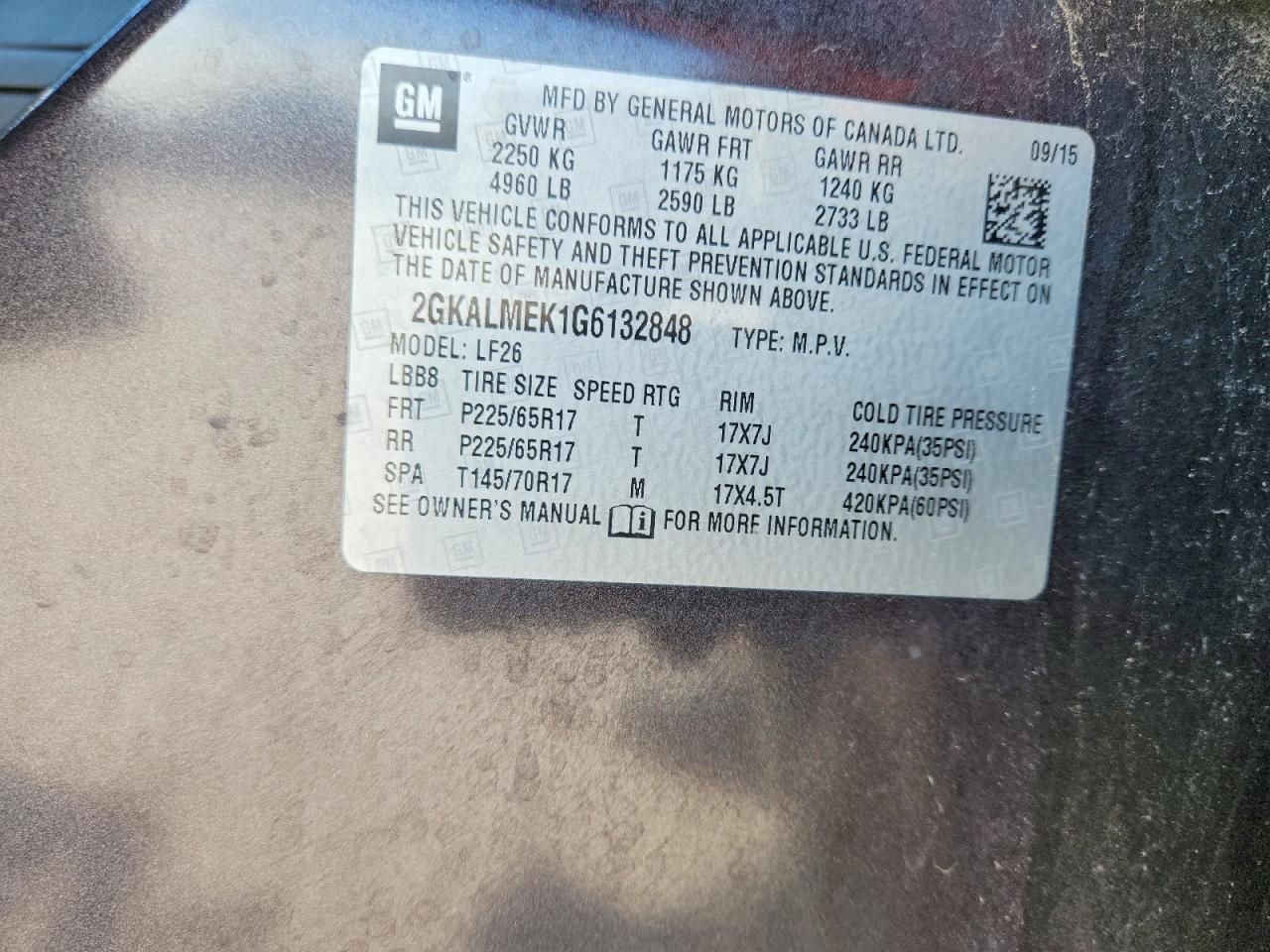 2016 GMC Terrain sle