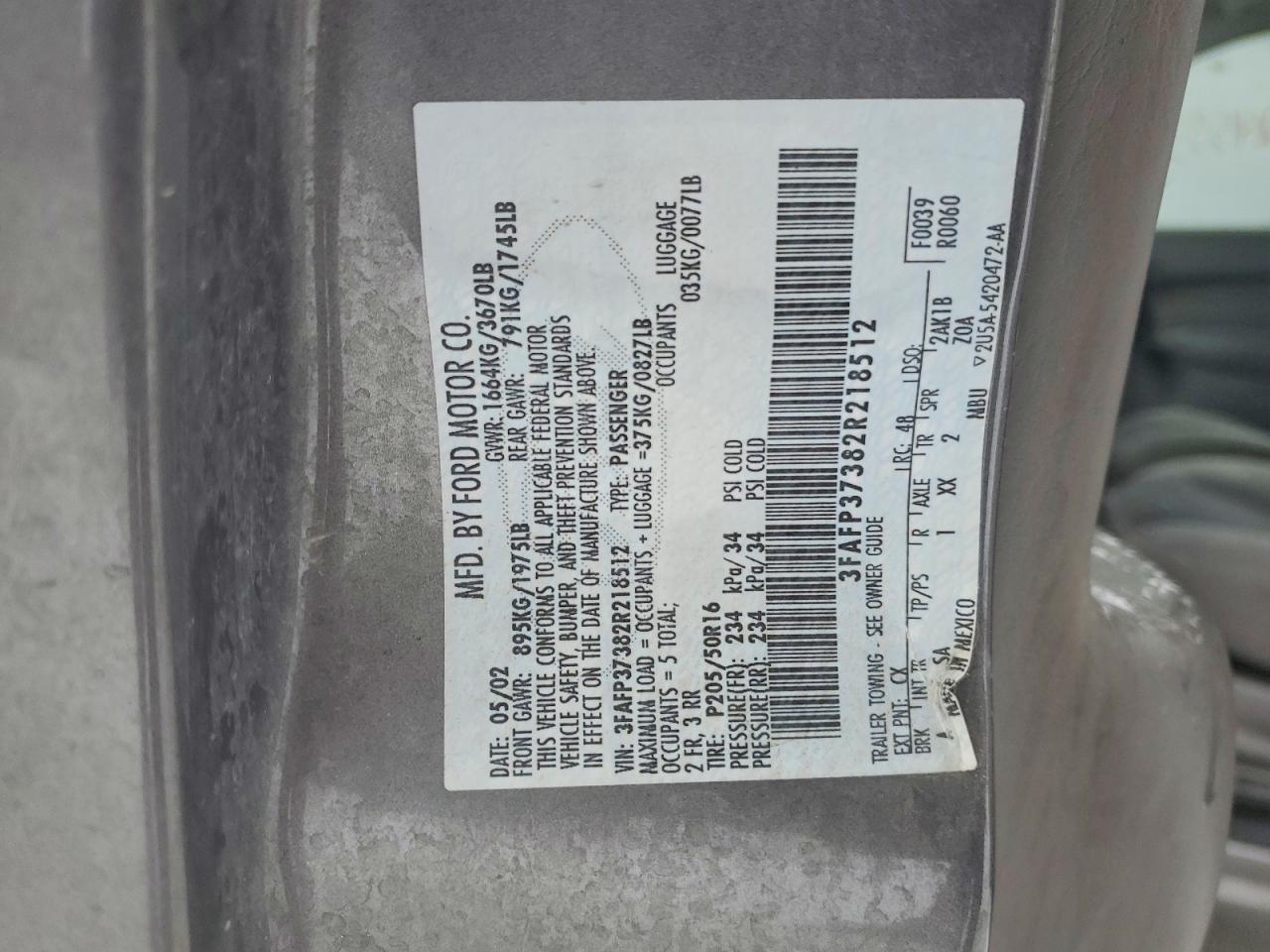 2002 Ford Focus ZX5