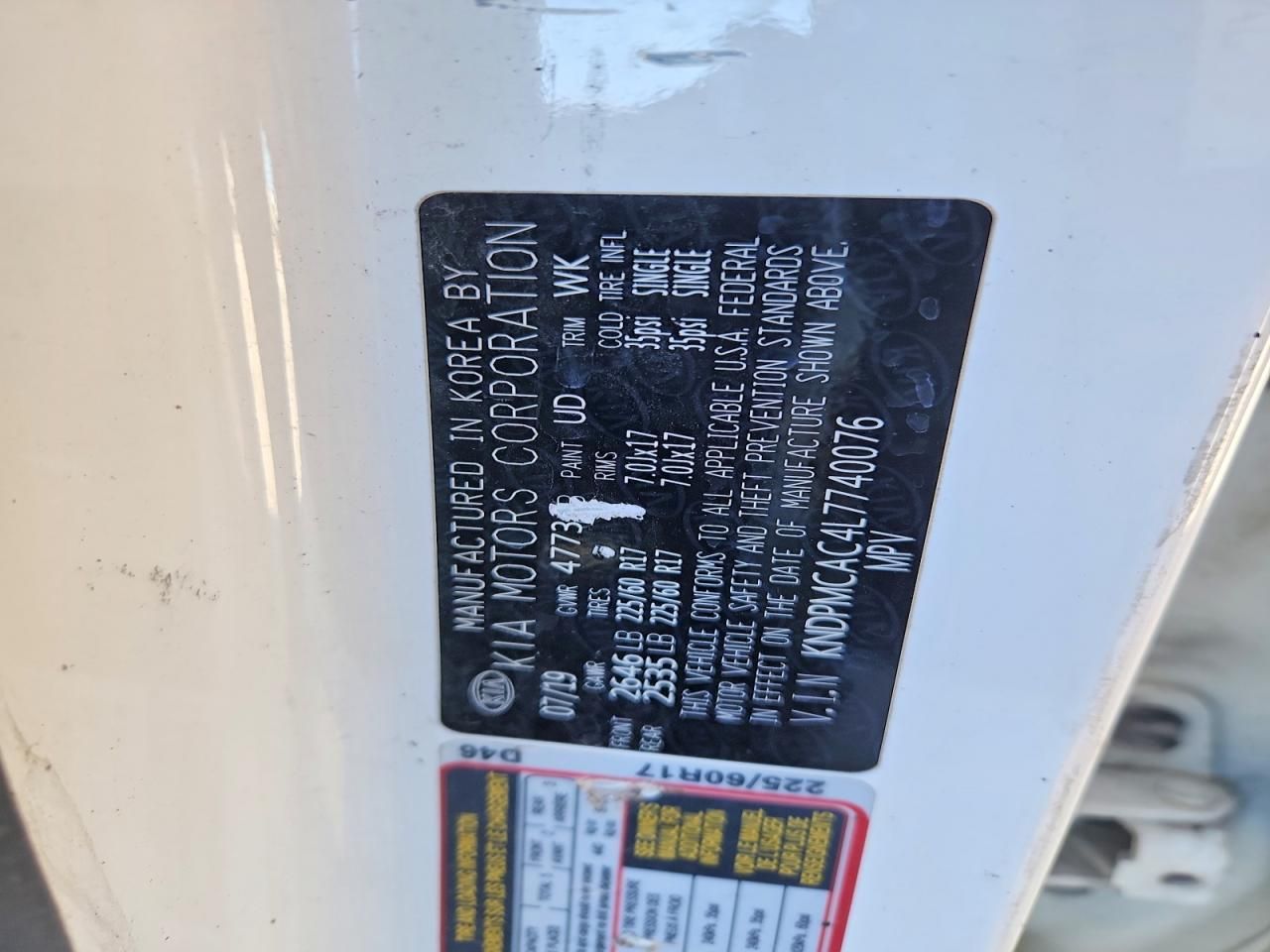 2020 KIA Sportage lx