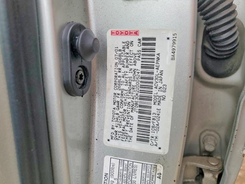 2002 Toyota Camry le