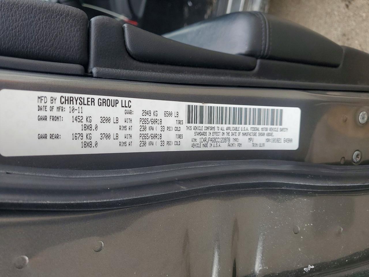 2012 Jeep Grand Cherokee Laredo
