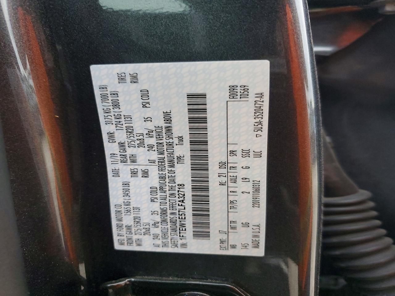 2020 Ford F150 Supercrew