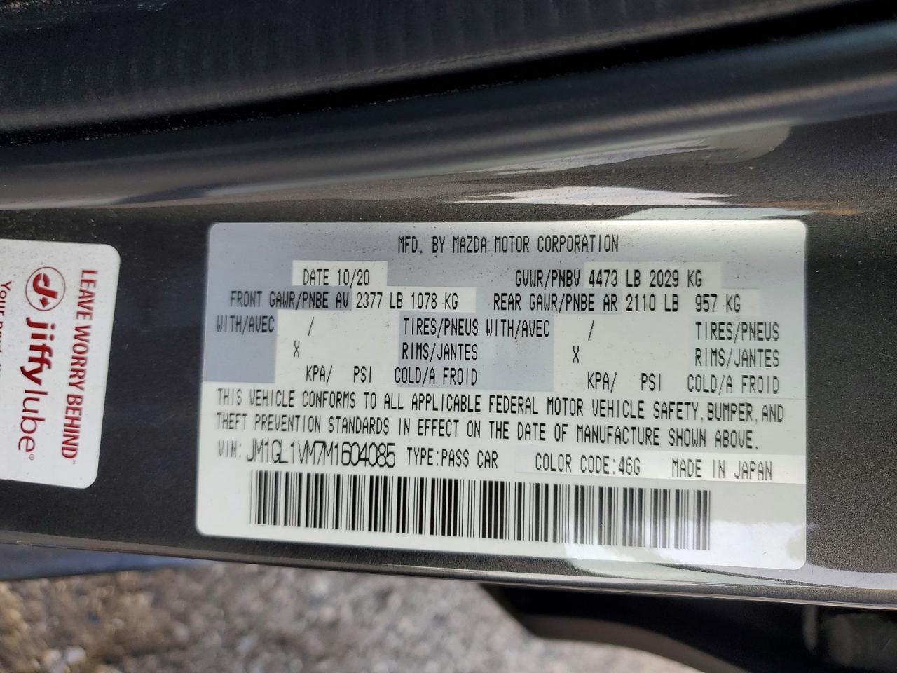 2021 Mazda 6 Touring