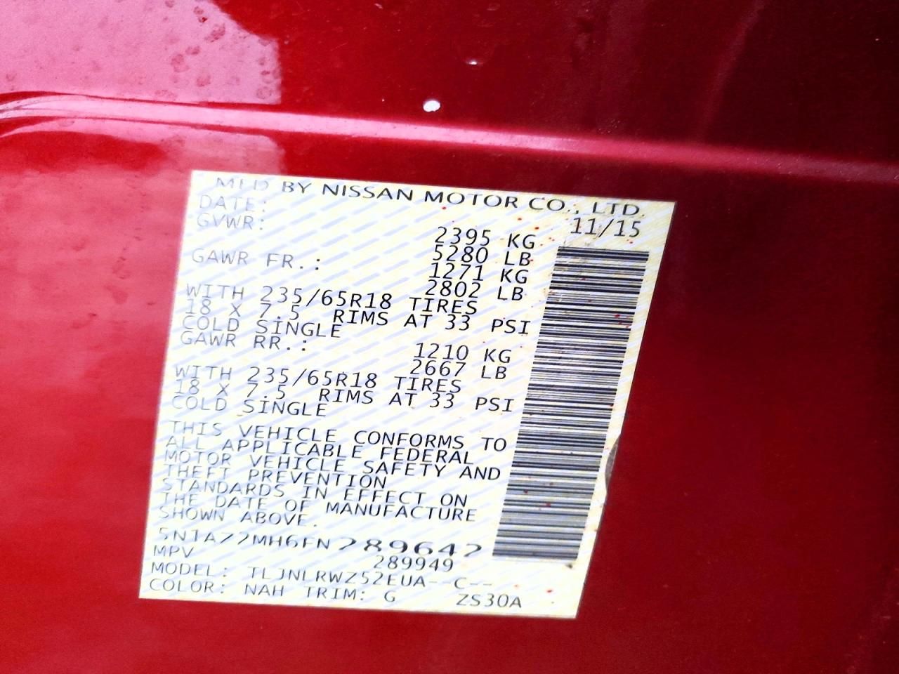 2015 Nissan Murano s