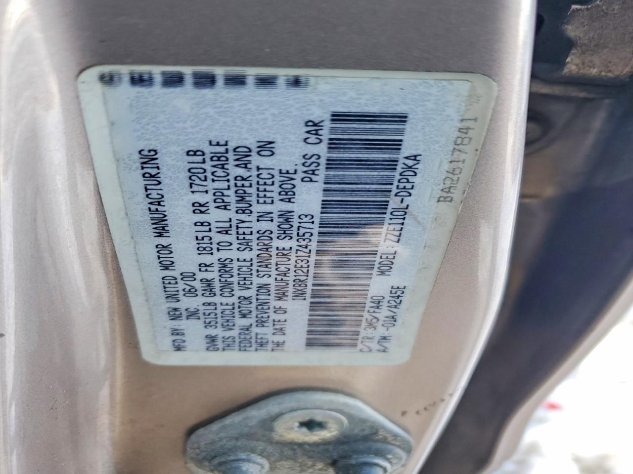 2001 Toyota Corolla ce