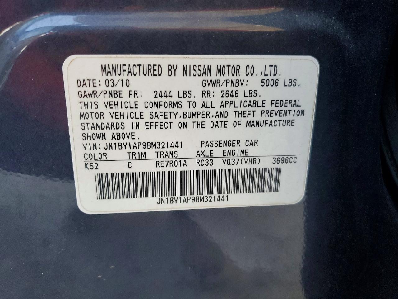 2011 Infiniti M37