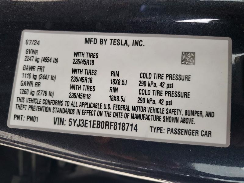 2024 Tesla Model 3