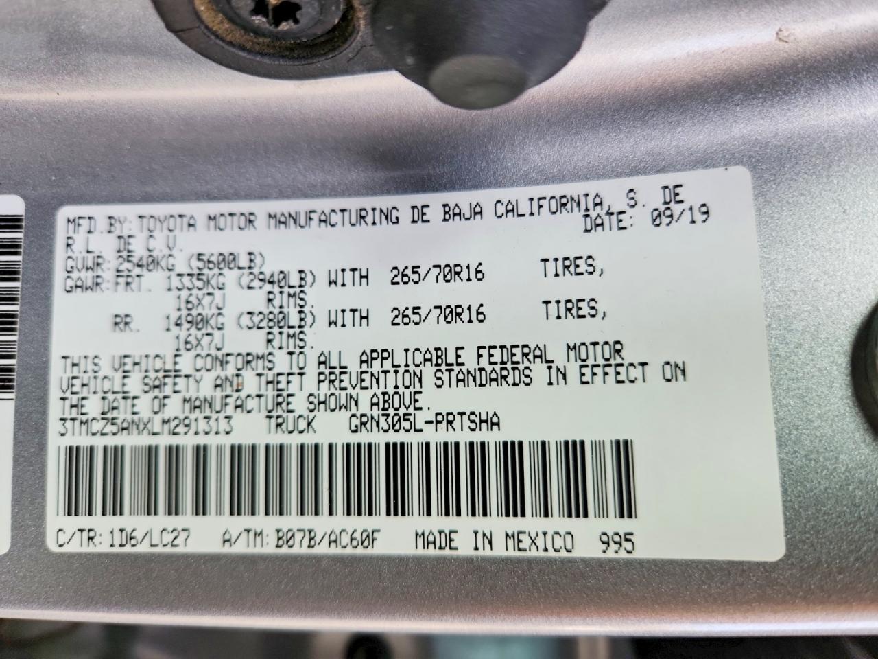 2020 Toyota Tacoma TRD OFF-Road