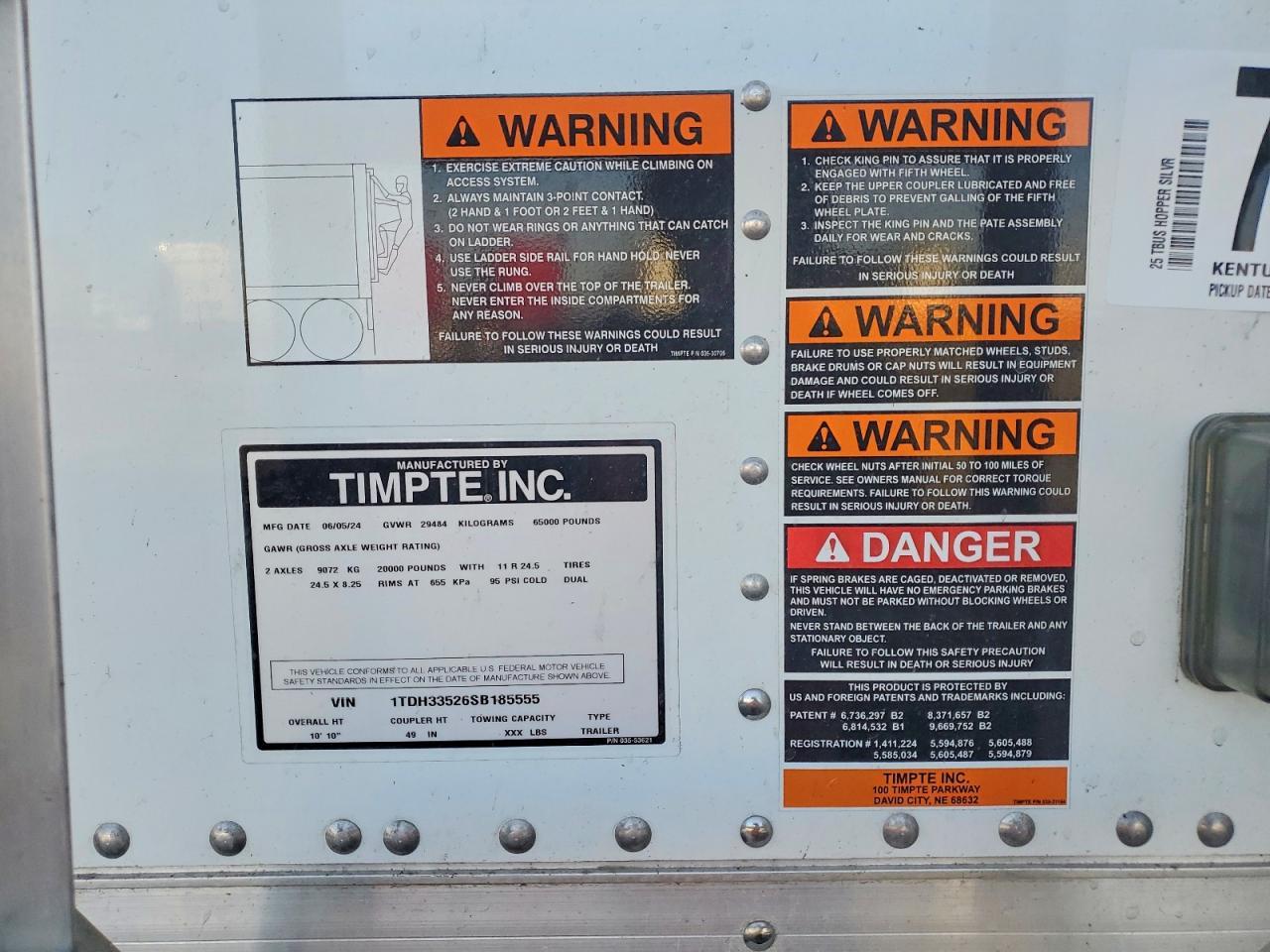 2025 Timpte Grain Trailer