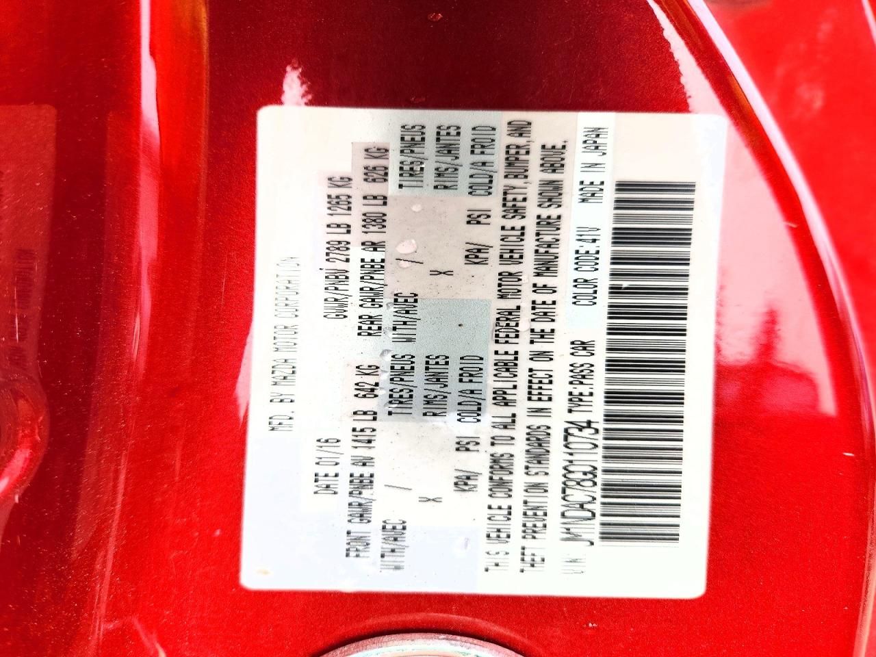 2016 Mazda Mx-5 Miata Club