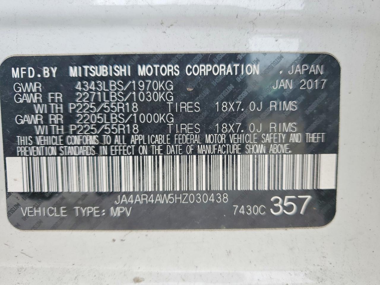 2017 Mitsubishi Outlander Sport sel