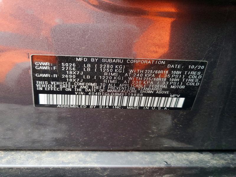 2021 Subaru Outback Onyx Edition XT