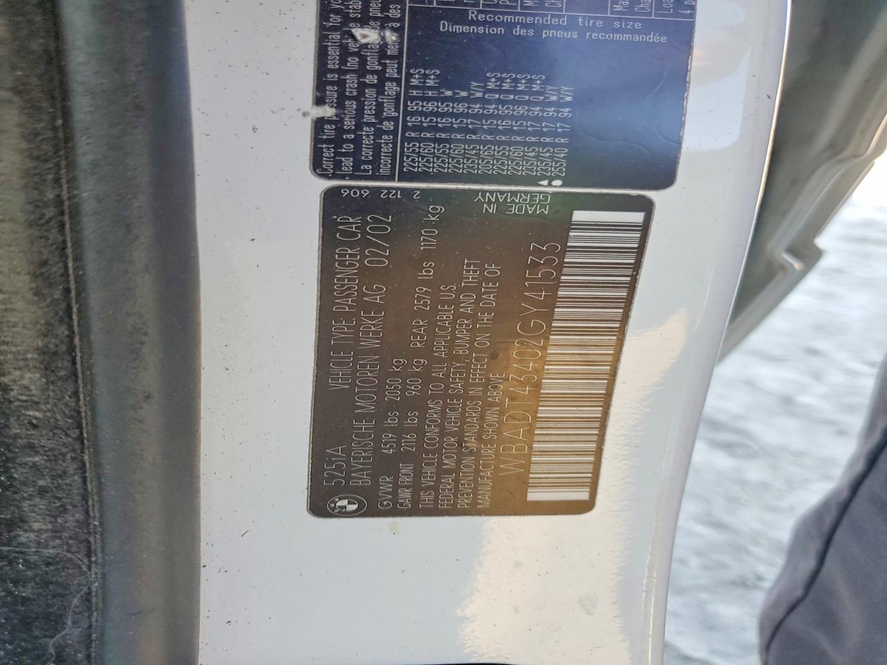 2002 BMW 525 i Automatic
