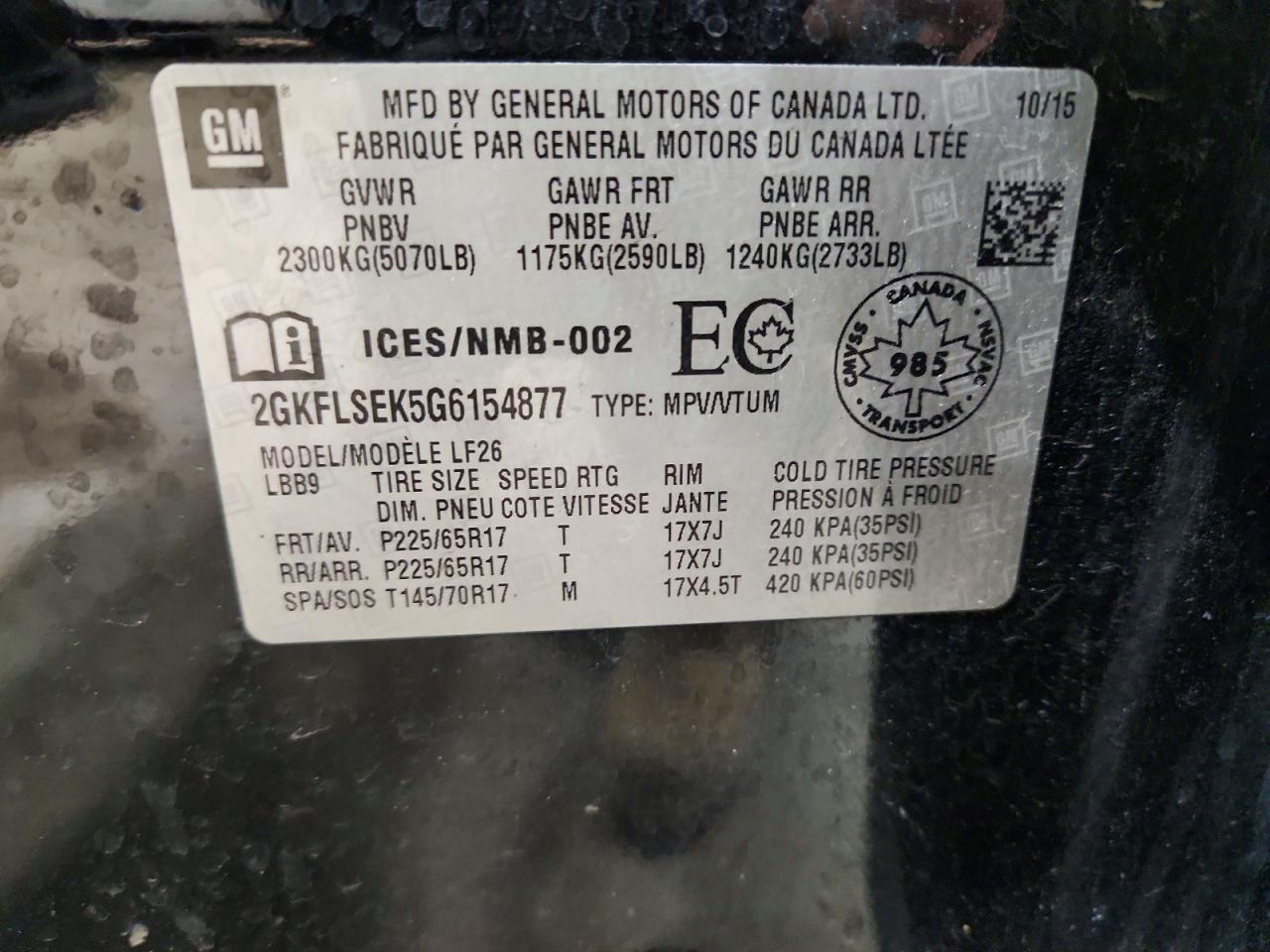 2016 GMC Terrain sle