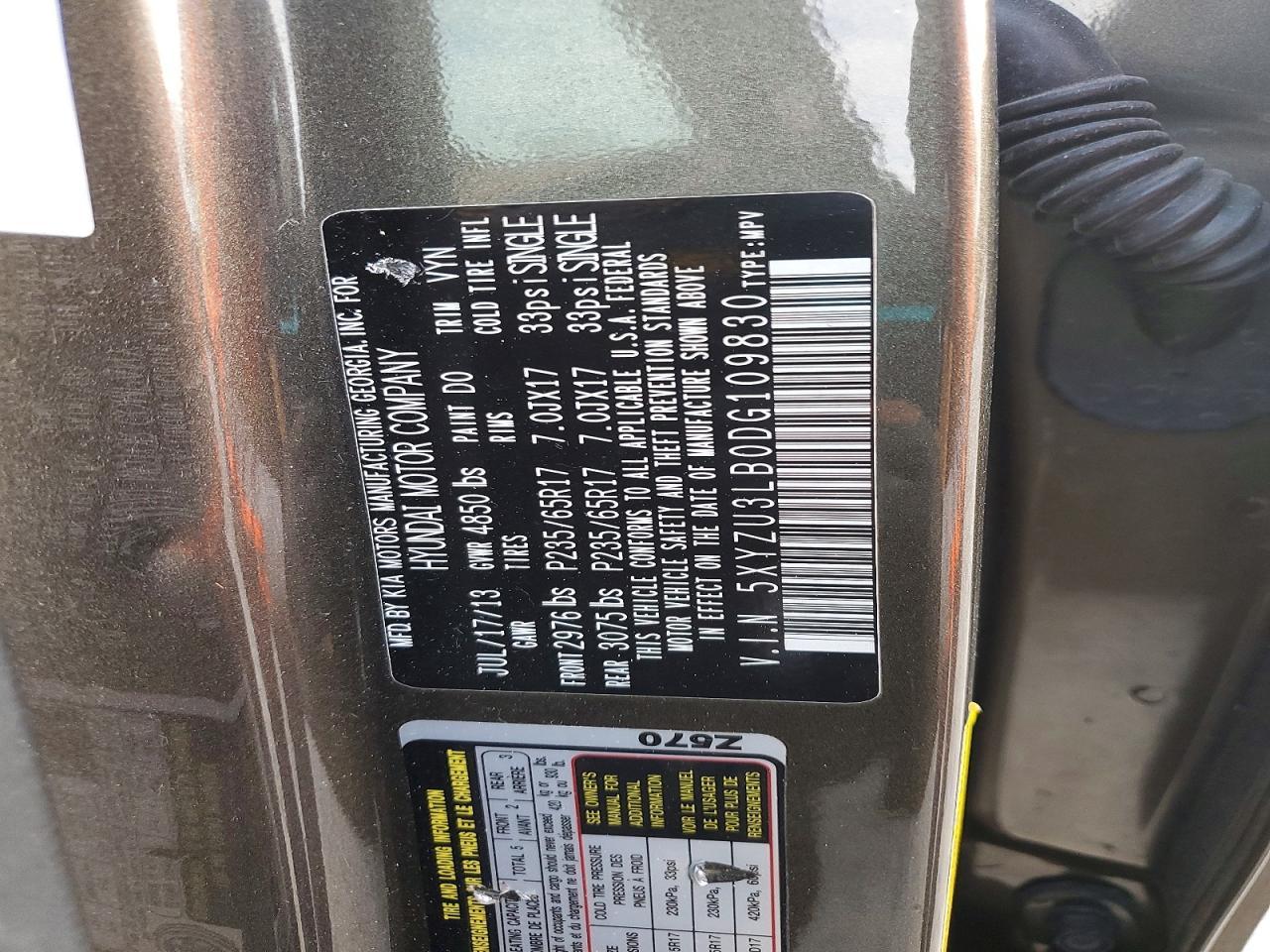 2013 Hyundai Santa fe Sport 2.4l