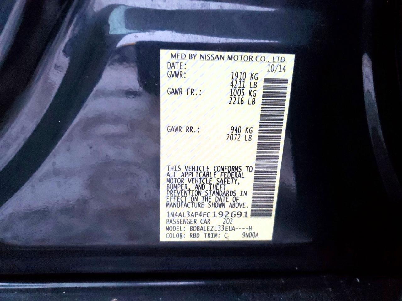 2015 Nissan Altima 2.5