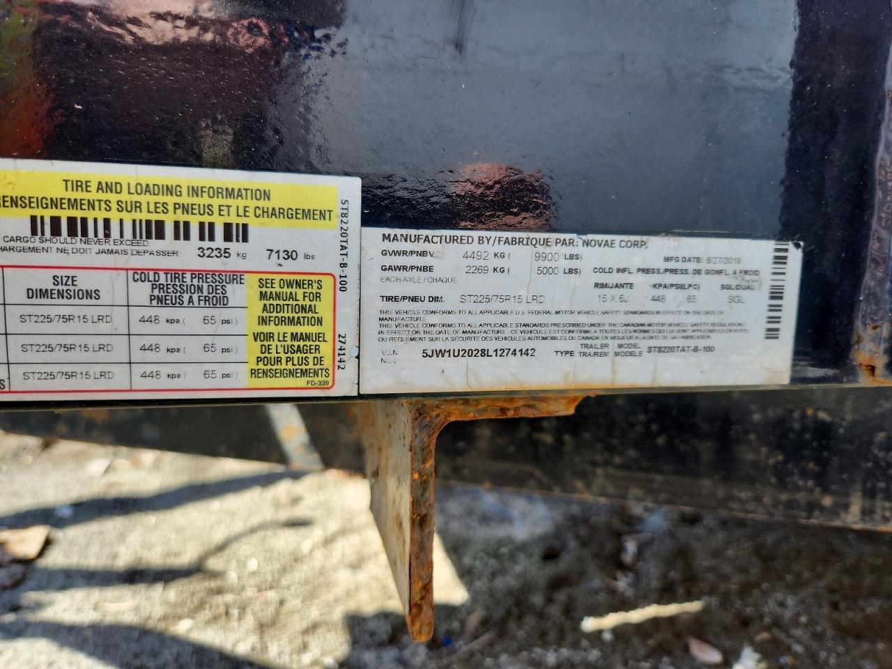 2020 Sure Trac ST8220TAT-B-100  Utility Trailer