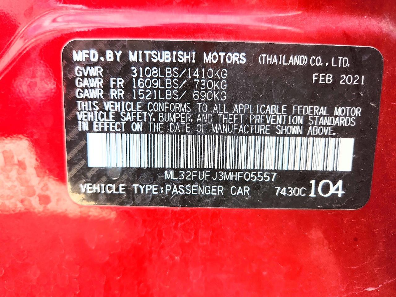 2021 Mitsubishi Mirage G4 es