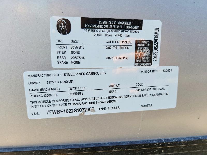 2025 Steel Pine S Cargo Enclosed Cargo Trailer