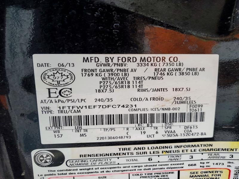 2013 Ford F150 Supercrew