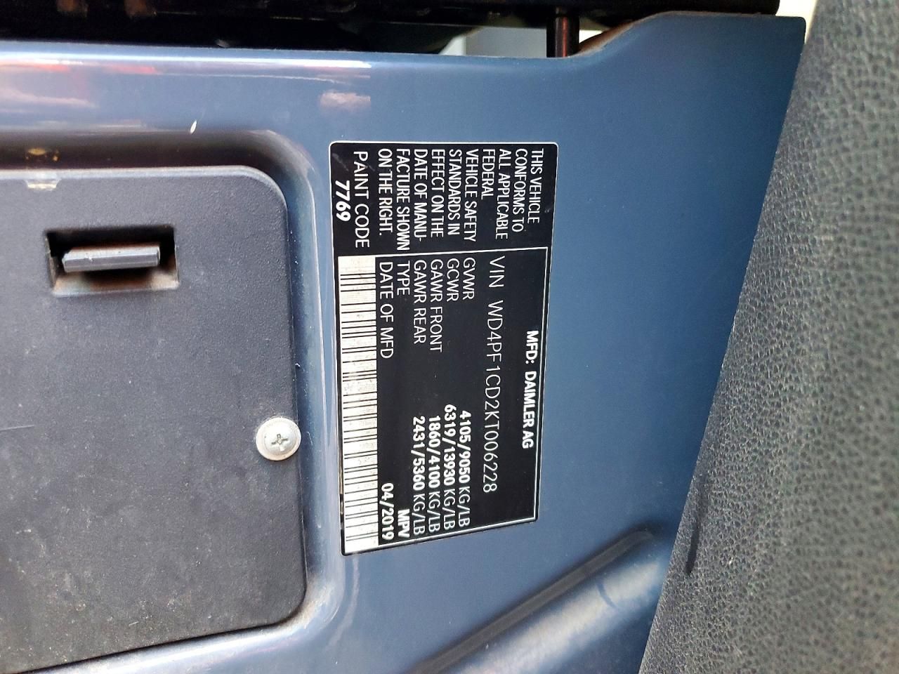 2019 Mercedes-Benz Sprinter 2500