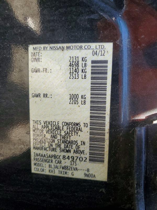2012 Nissan Maxima s