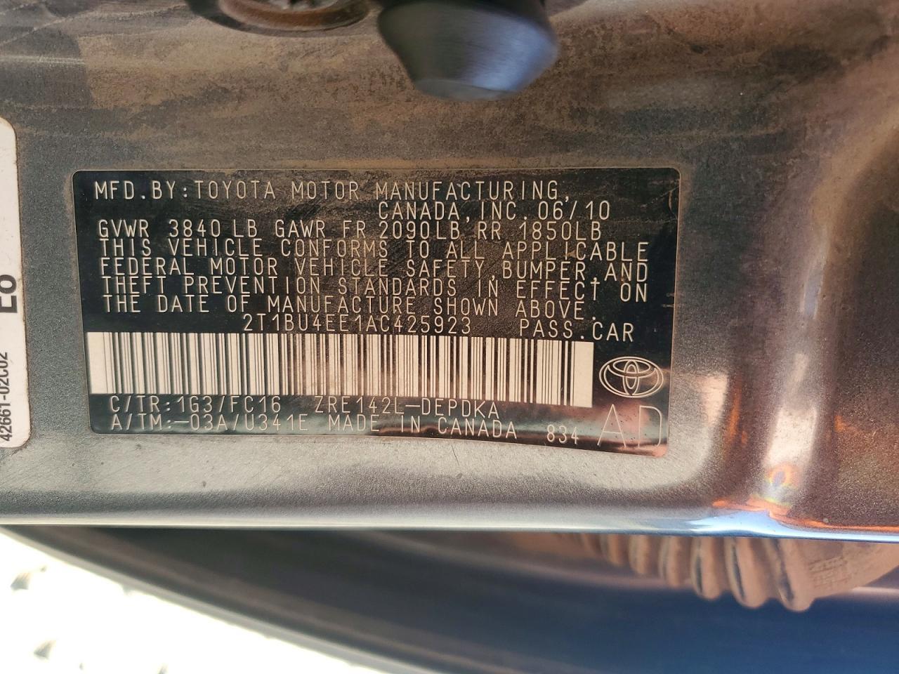 2010 Toyota Corolla Base