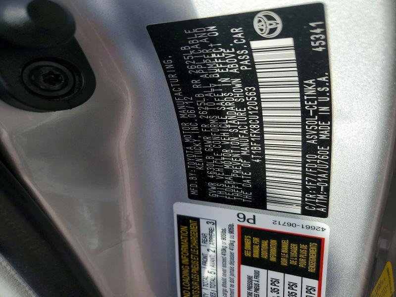 2012 Toyota Camry Base