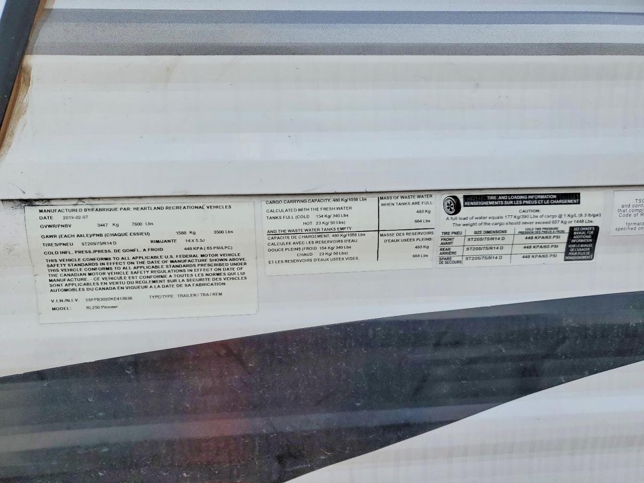 2019 Heartland Pioneer Camper