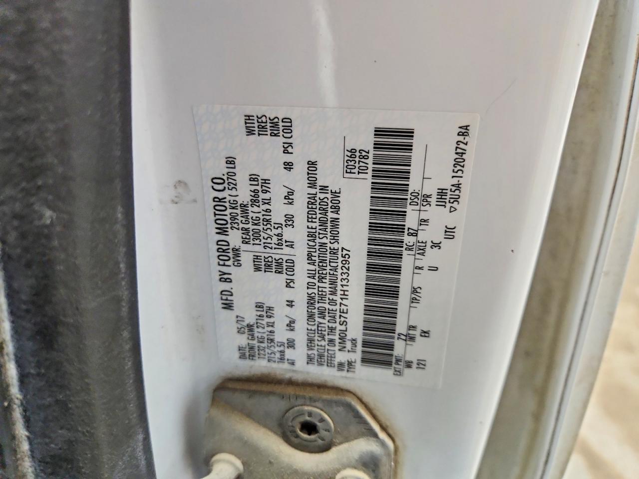 2017 Ford Transit Connect Delivery Van