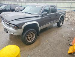 Salvage trucks for sale at Ellwood City, PA auction: 2002 Dodge Dakota Quad SLT