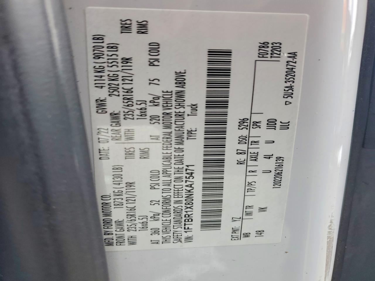 2022 Ford Transit 250 Delivery Van