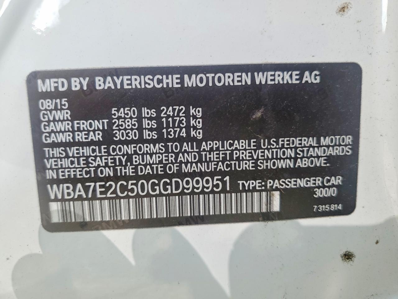 2016 BMW 740 i
