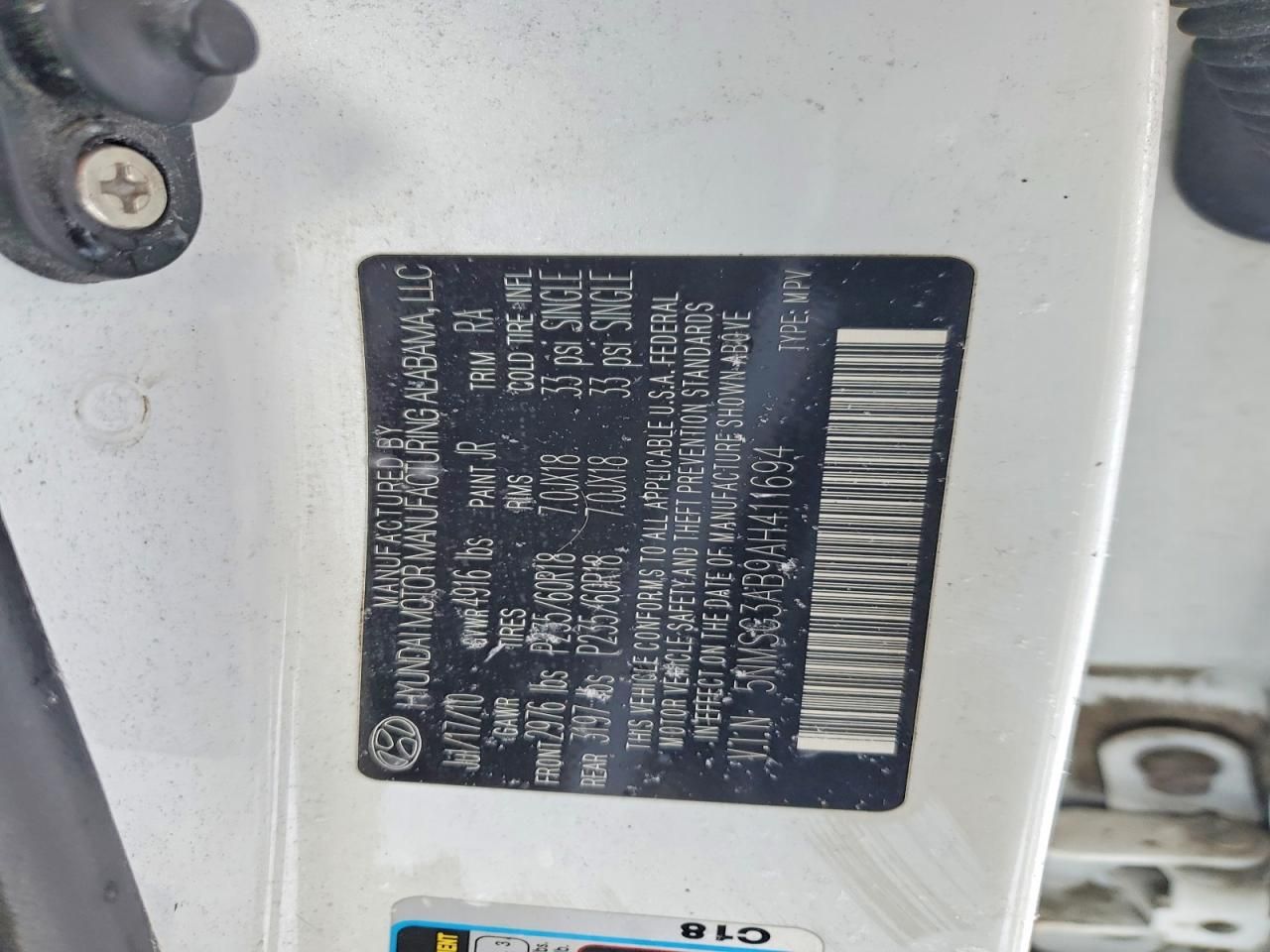 2010 Hyundai Santa fe gls