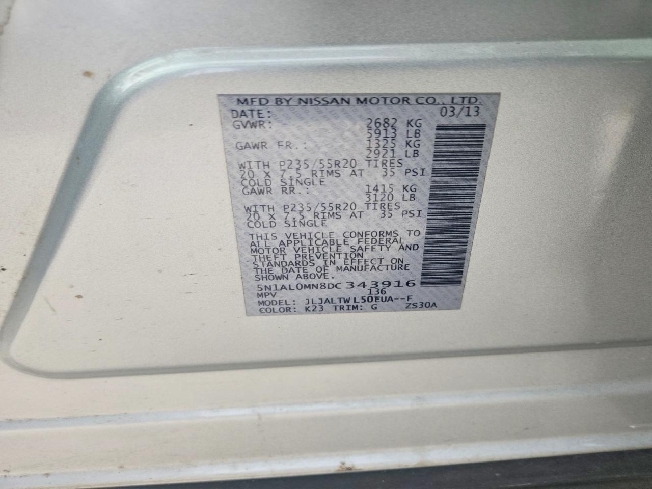 2013 Infiniti Jx35