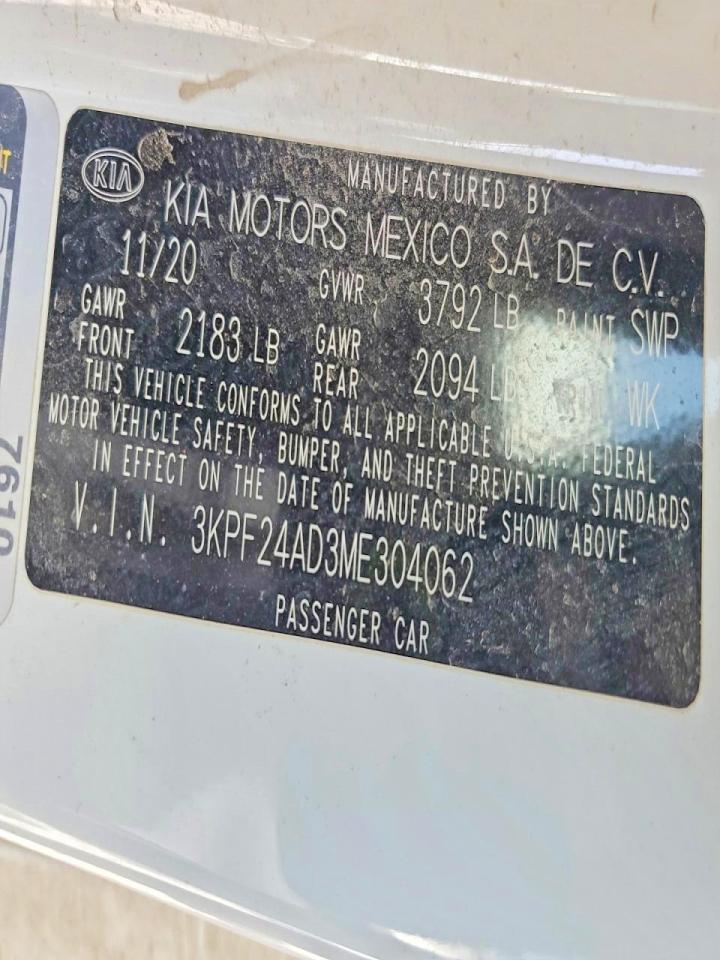 2021 KIA Forte fe
