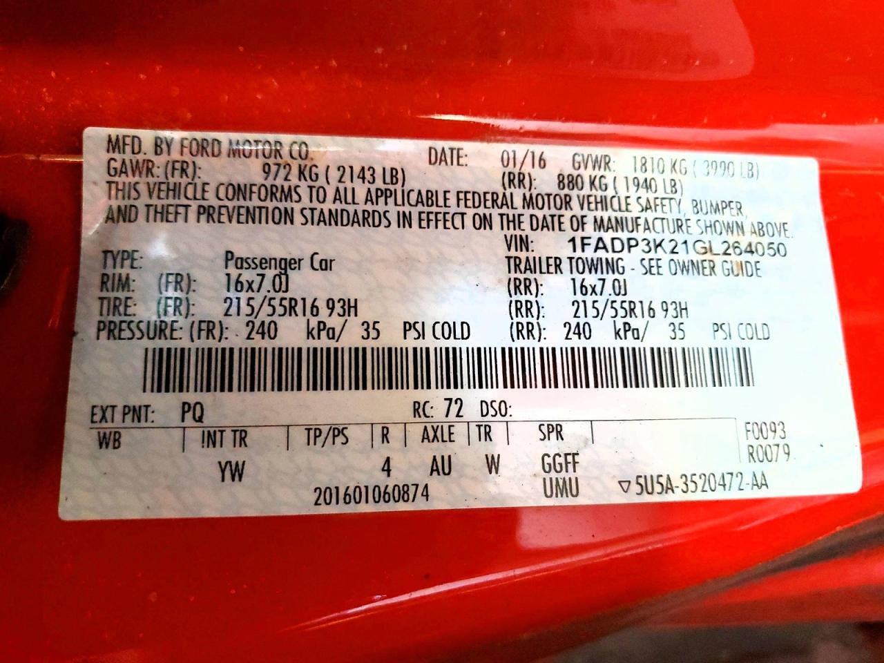 2016 Ford Focus se