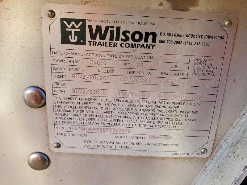 2023 Wilson 2023 Wfal Unknown-Grain Trailer