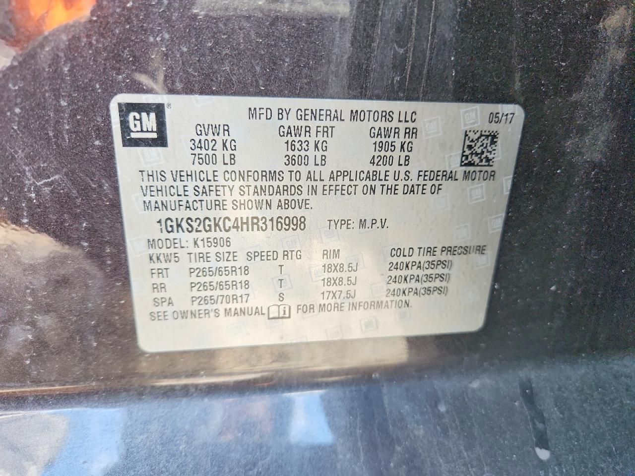 2017 GMC Yukon xl K1500 slt