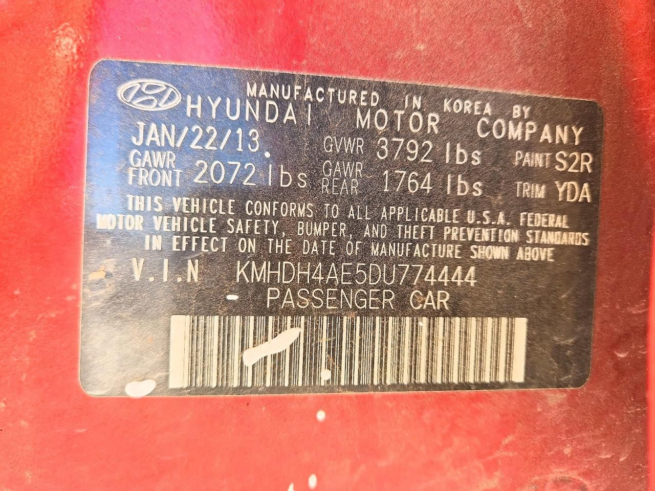 2013 Hyundai Elantra gls