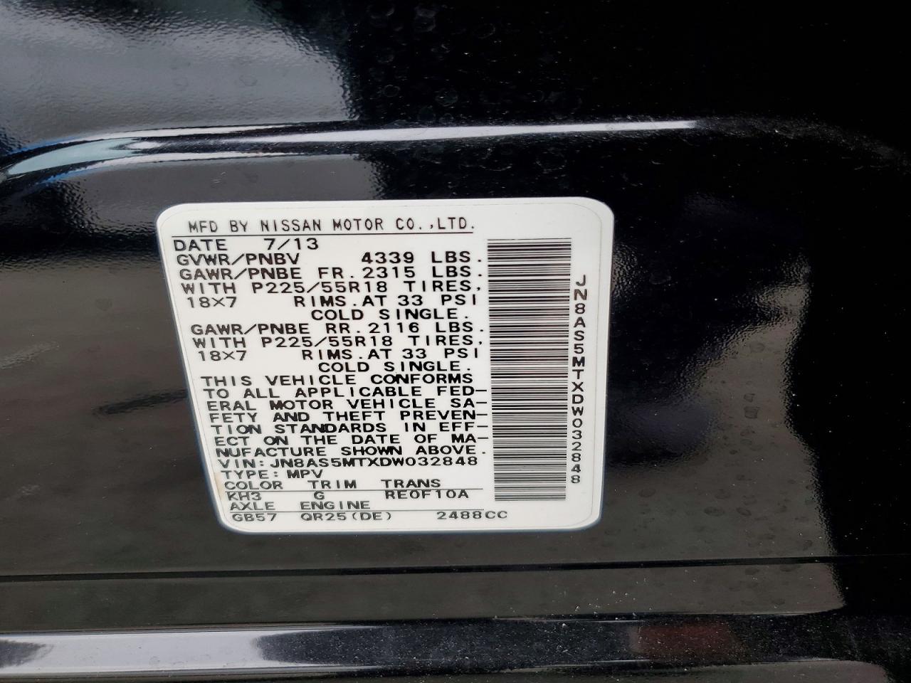 2013 Nissan Rogue s