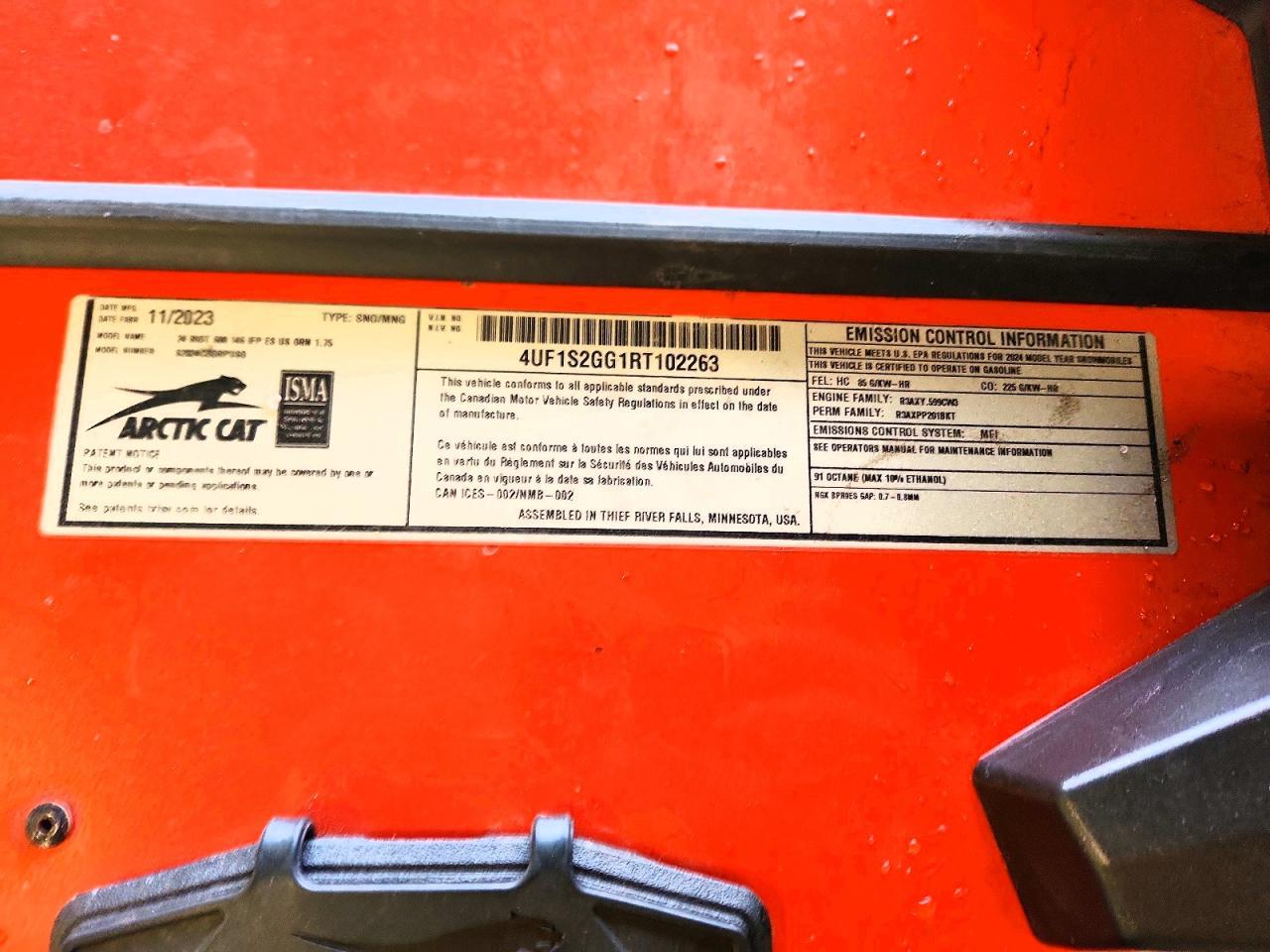 2024 Arctic Cat Riot 600 146 1.75 AW