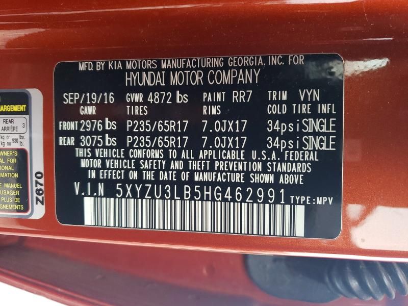 2017 Hyundai Santa fe Sport