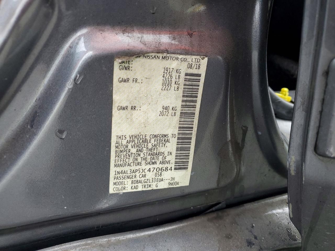 2018 Nissan Altima 2.5