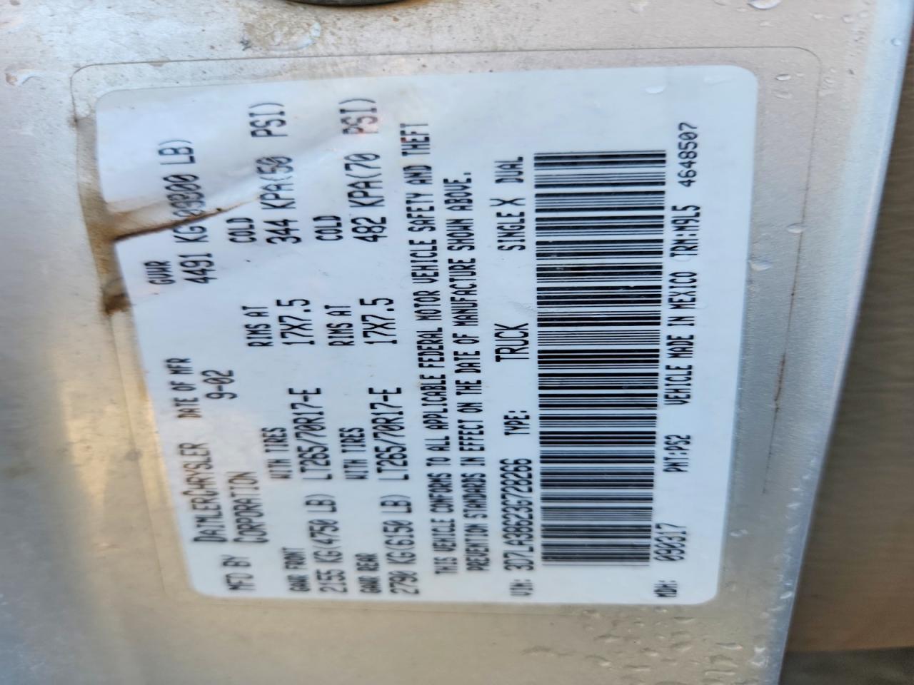 2003 Dodge RAM 3500 ST