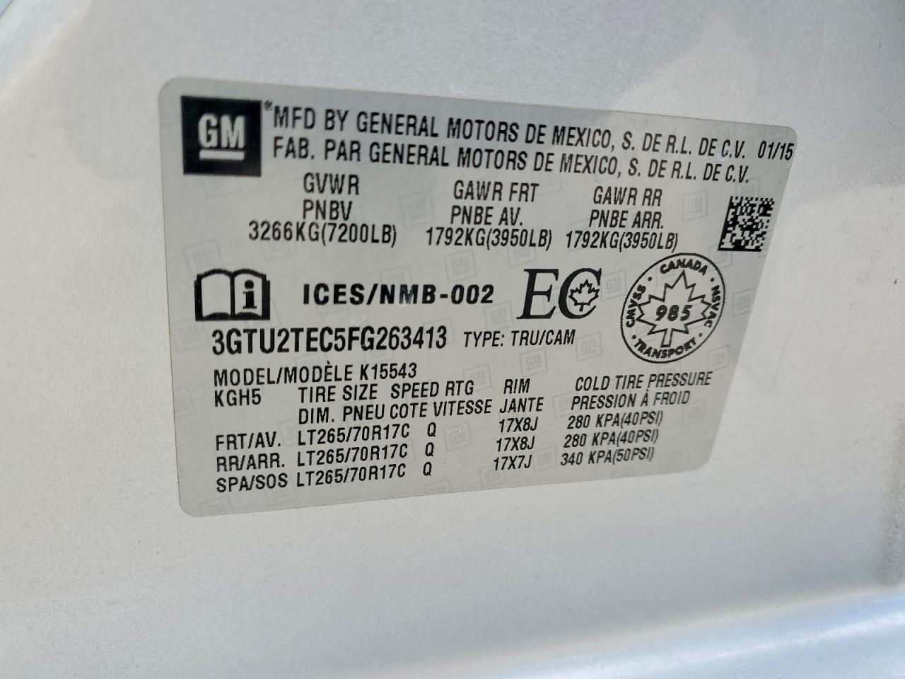 2015 GMC Sierra K1500